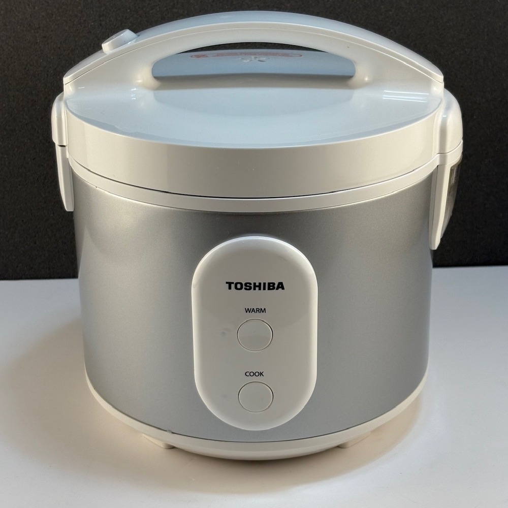 Toshiba RC-10JH1 Rice Cooker Silver‎ Steamer Basket Manual Cord Included